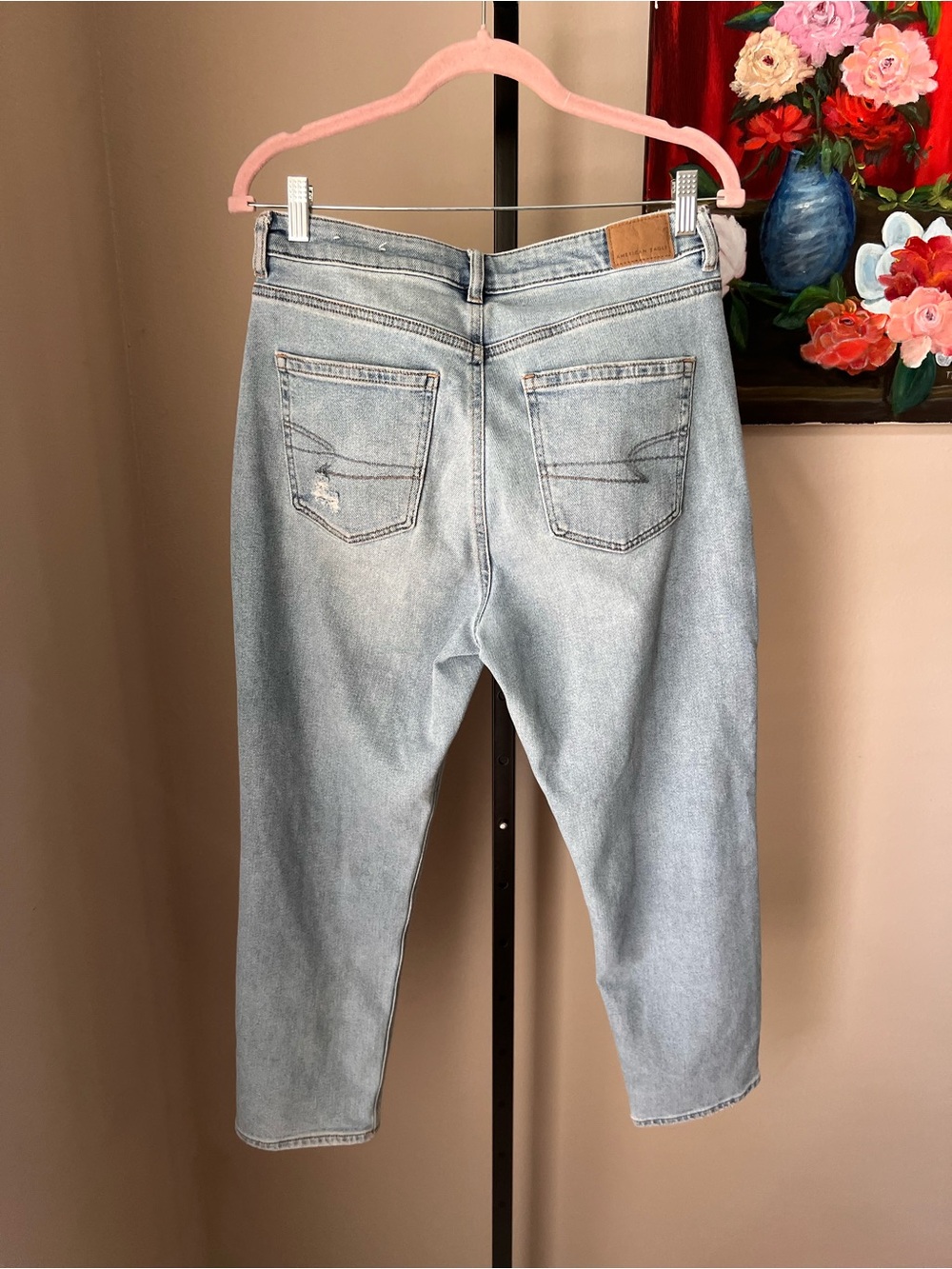 American Eagle Outfitters Light Blue Slim Straight Jeans stretch - Picture 6 of 9